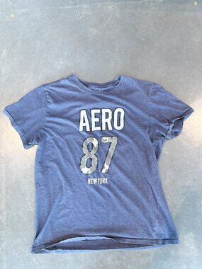 Grunge Y2K Aeropostale Embroidered Graphic Tee